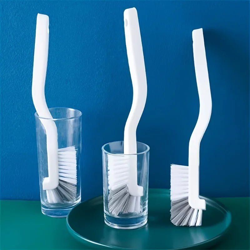 Long-handled cleaning brush set, multi-functional non-overlapping brush head, manual operation, suitable for kitchens, bathrooms Qme