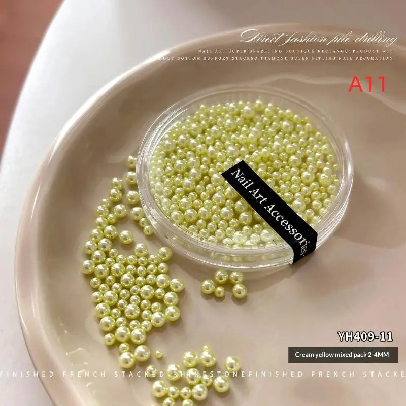 Creative 2- Pearl Resin Charms Nail Art Projects Unique Manicure Qme A11