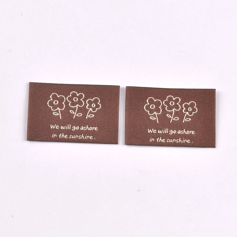 20pcs 18-53mm Cute Flower/Bear/Dog Fabric Labels, Handmade Sew On Tags for DIY Clothes Bags Crafts Decoration cp4294 Qme 45x30mm-9