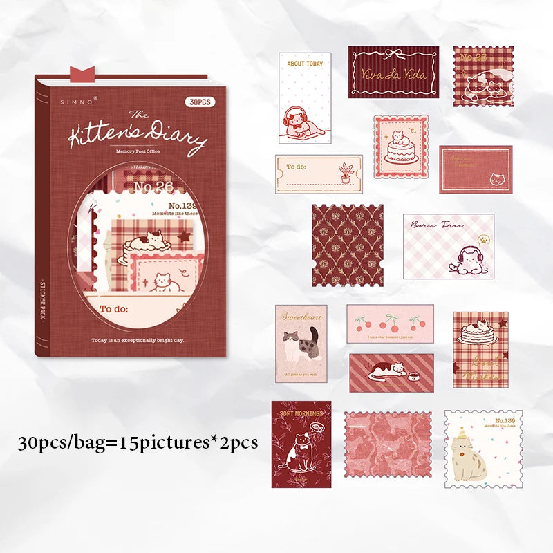 Vintage Memo Paper Sticker Pack, Background Collage Supplies for Journaling, Perfect Gifts for Birthdays & Holidays Qme A