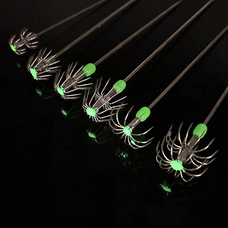 1 8 10 Box Umbrella Hooks Live Bait Squid Blow Tubes Octopus Qme