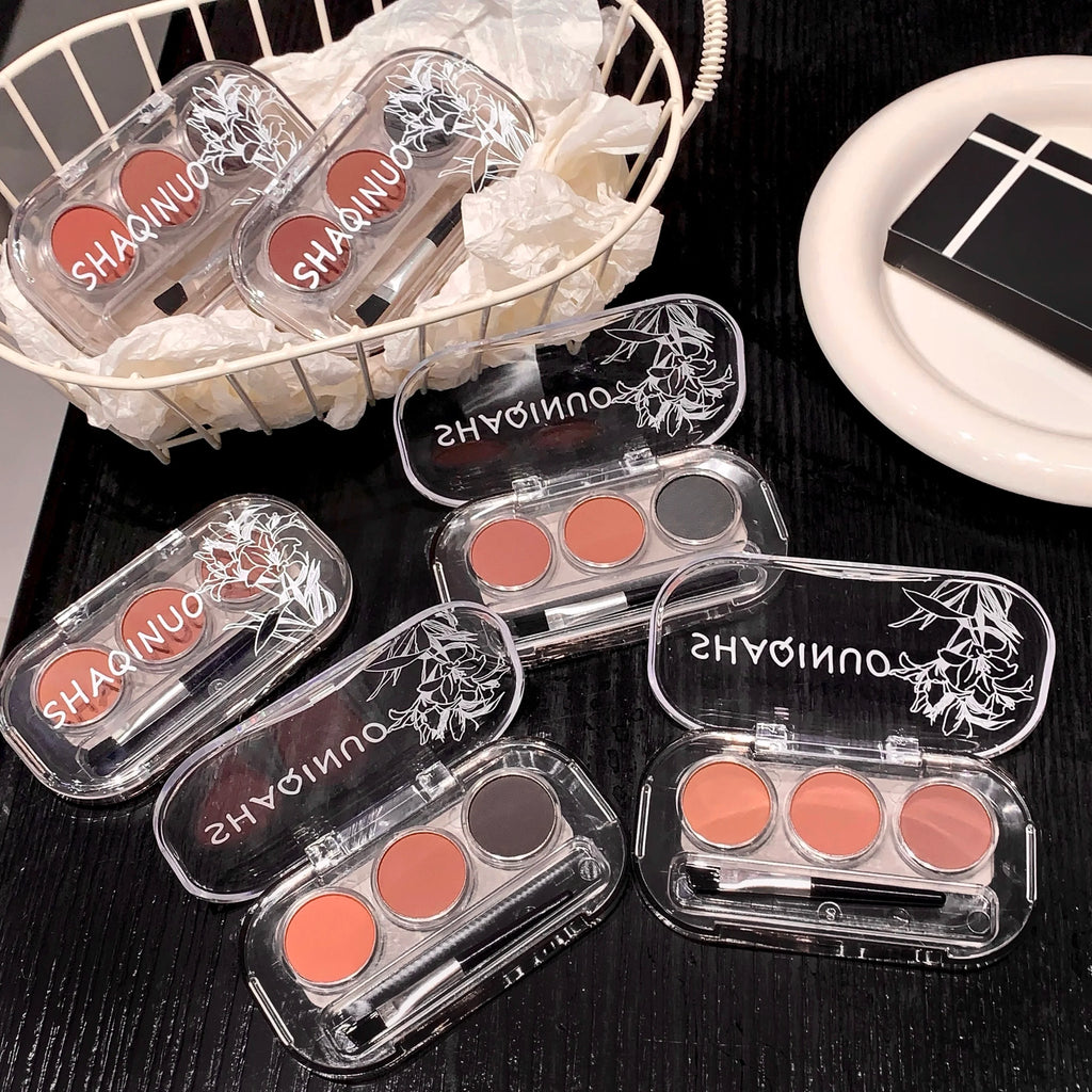 SHAQINUO 3-Color Eyebrow Powder Waterproof Sweatproof Long-lasting Qme