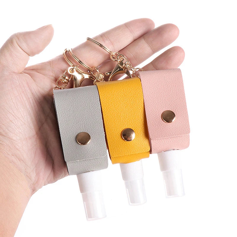 Hand Sanitizer Bottle Mini Hands Hydroalcoholic Gel PU Leather Qme