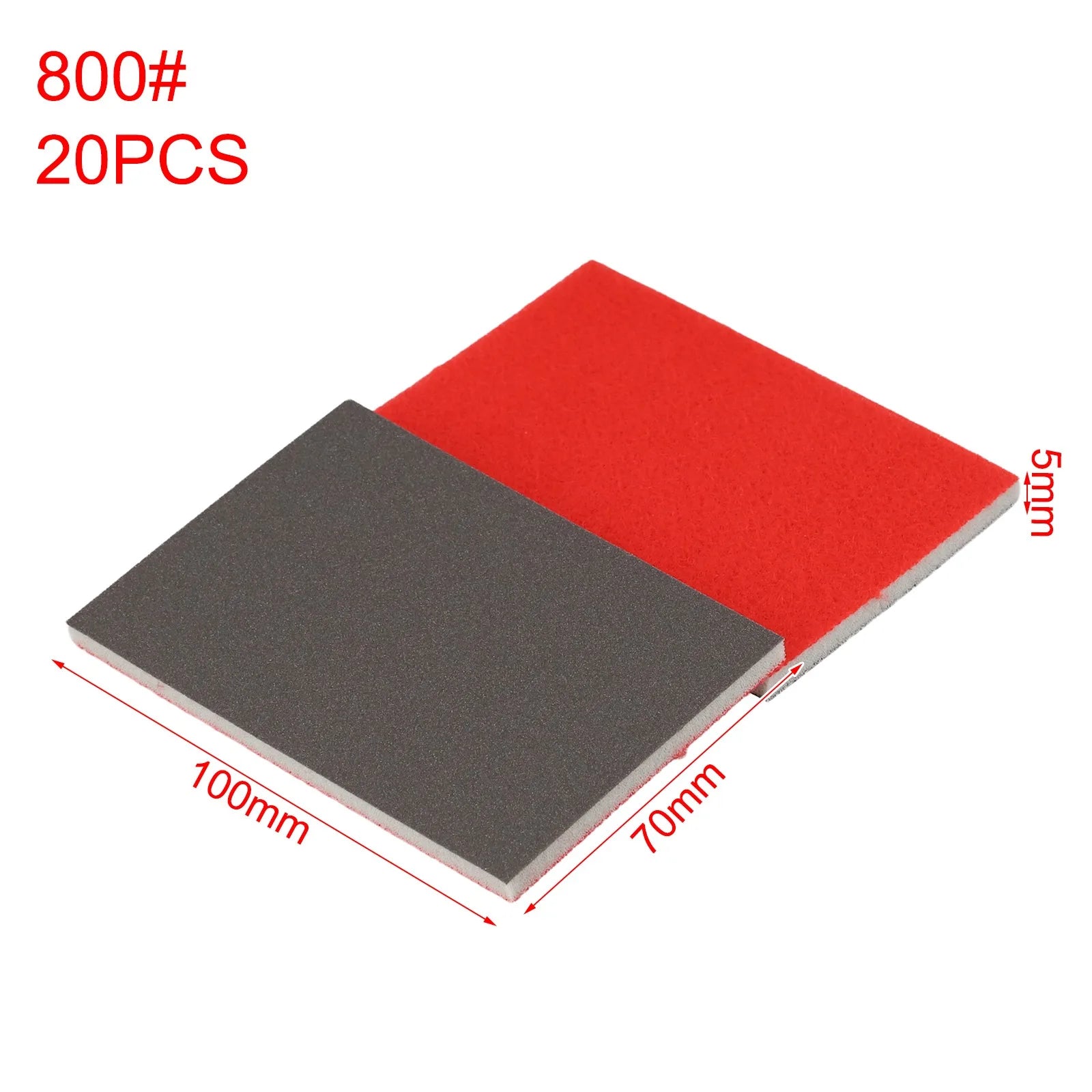 20 Pcs Sandpaper Sponge Set 180,320, 400,600, 800,1200, 2000, 2500 Grit Flexible Sanding Pad For Polishing Abrasive Tools Qme 800 Grit