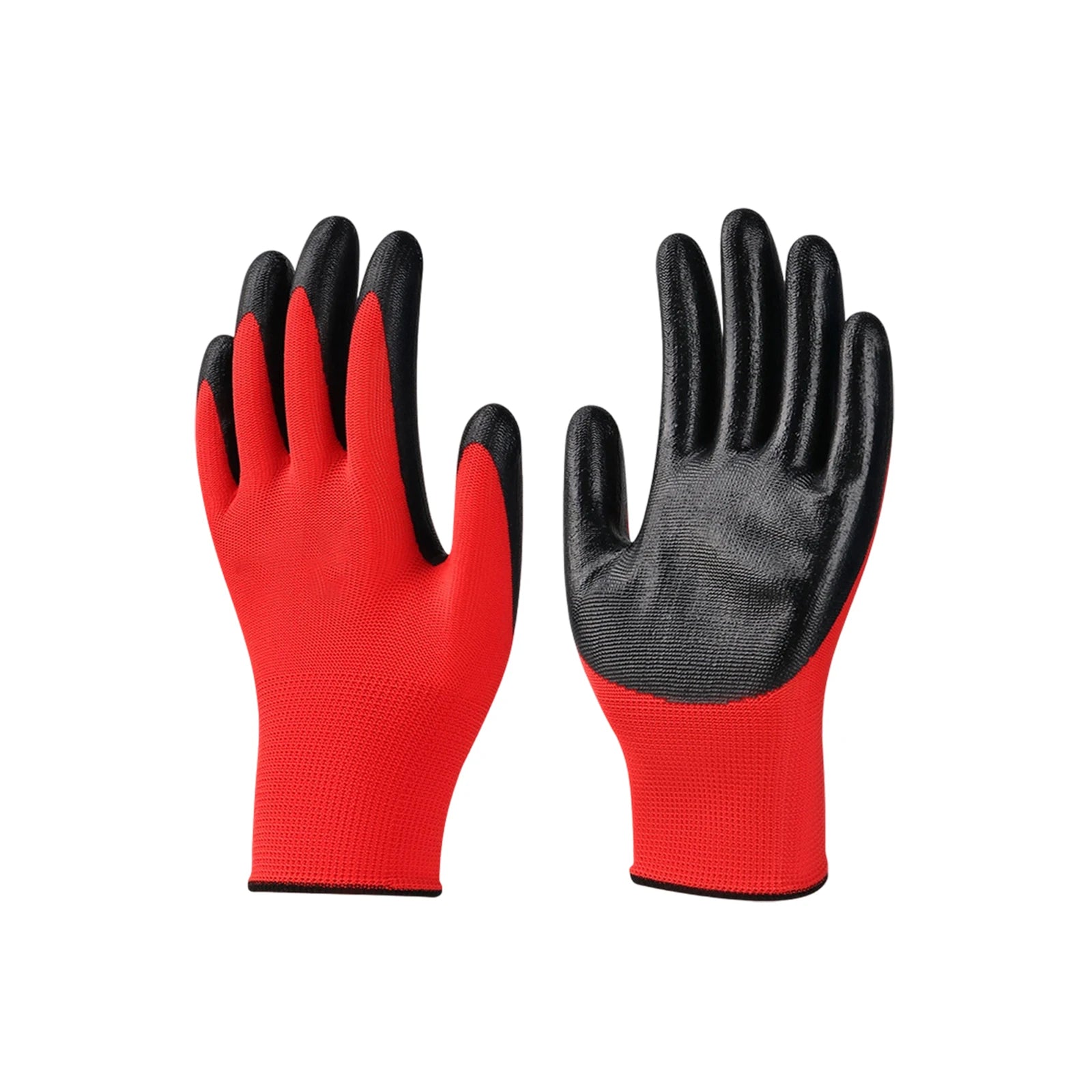 1Pair Rubber Latex Work Gloves Safety Labour Protection Garden Sports Motorcycle Driver Wear-resistant Non-slip Gloves Qme C