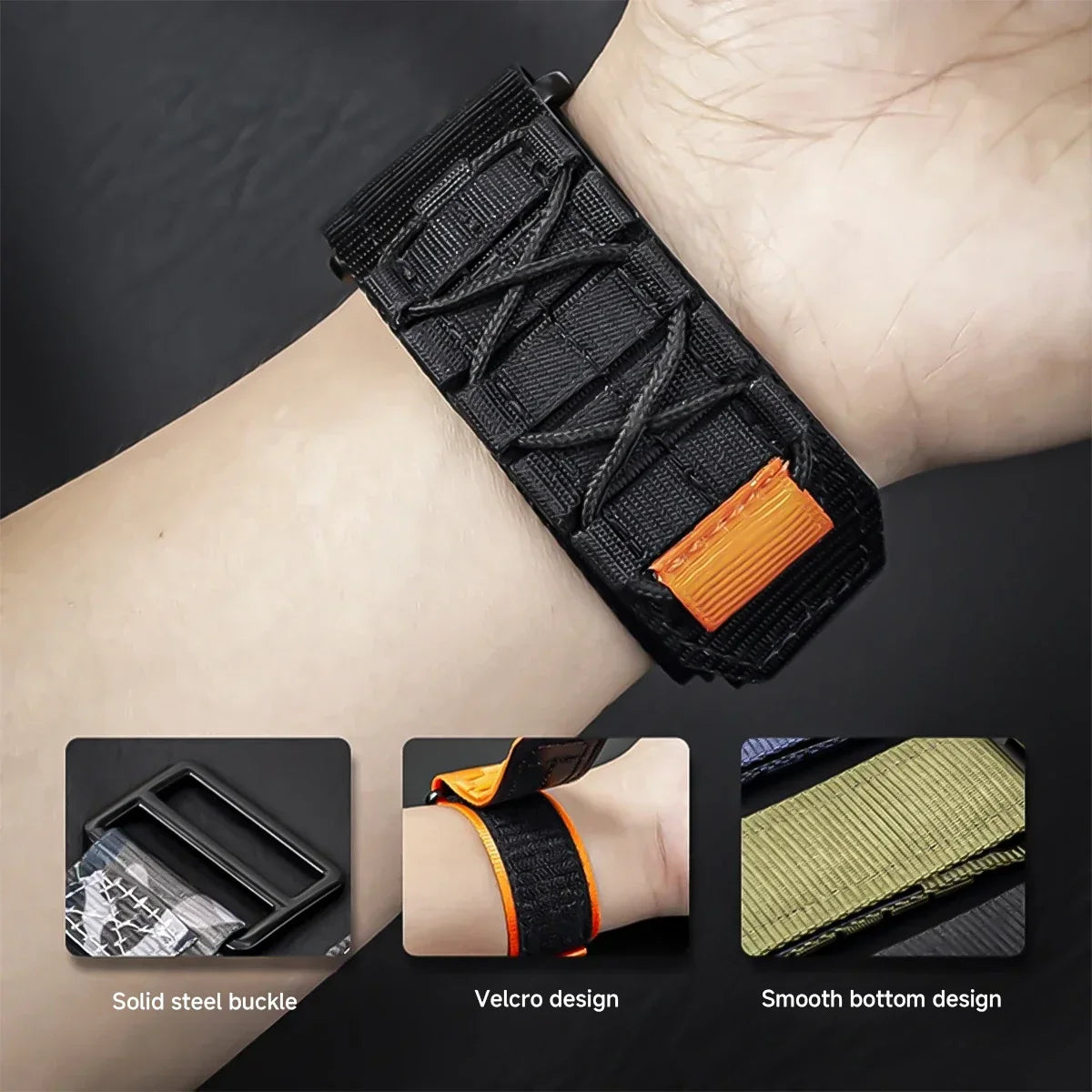 Nylon Strap for Samsung Galaxy Watch Ultra 2 No Gaps Quick Fit Band Sports Bracelet for Galaxy Watch 8 40 44/8classic Wristband Qme