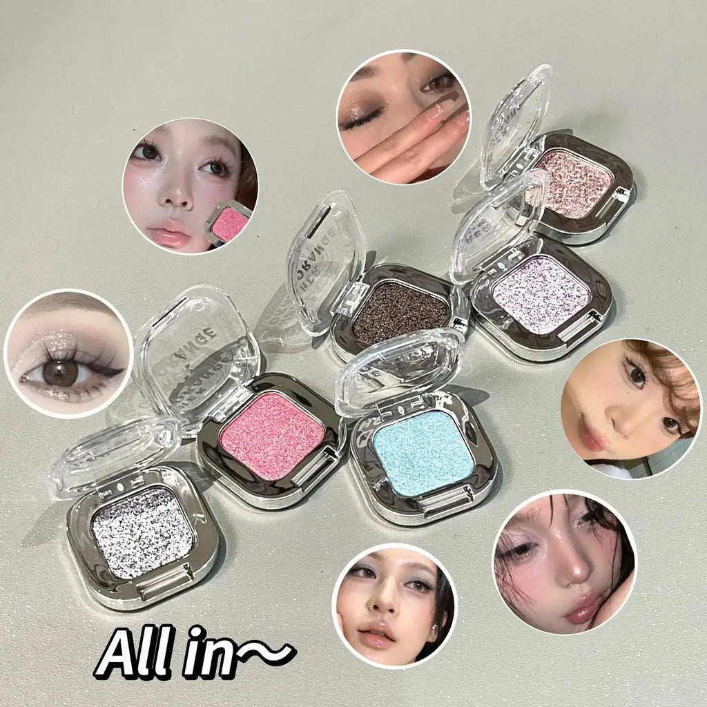 HERORANGE Monochrome Eyeshadow Palette Glitter Glowing Charm Qme