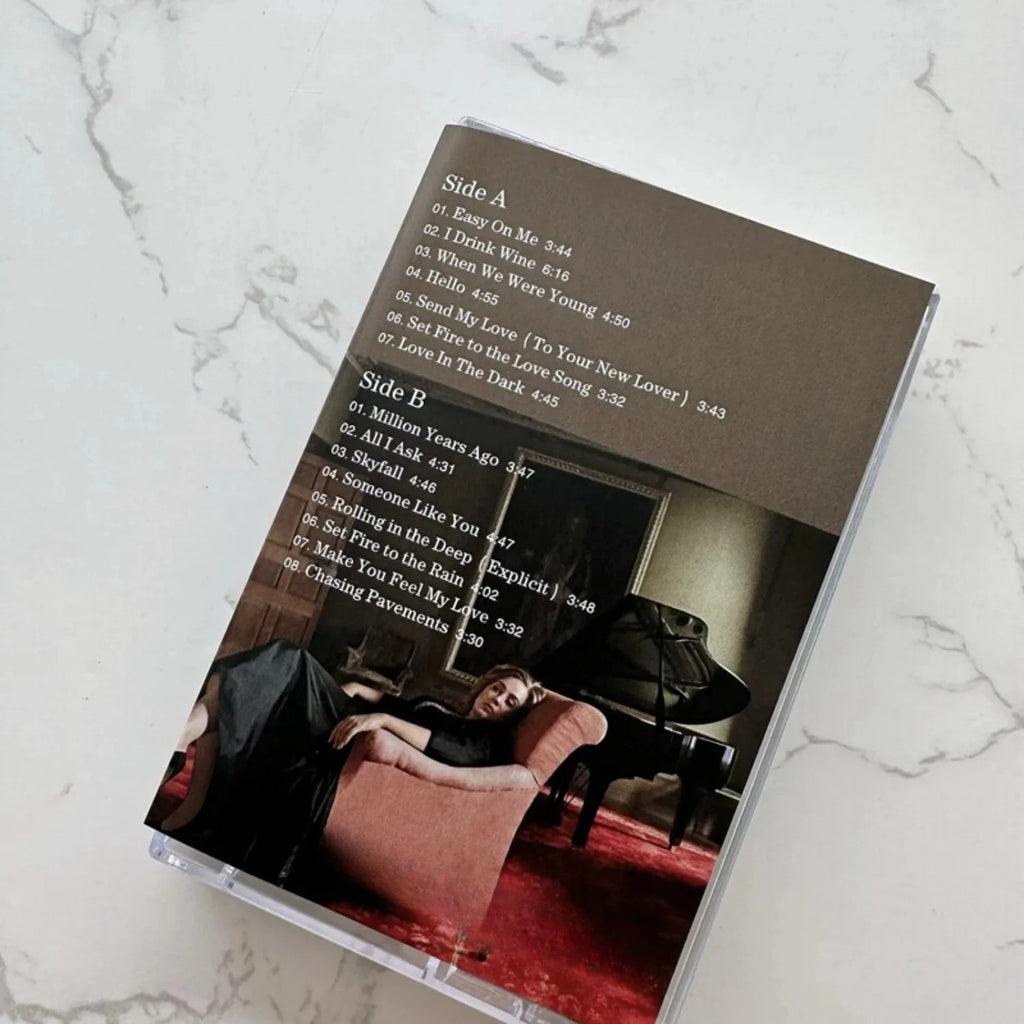 Soulful Pop Hits Cassette Tape, Portrait Close-Up Art Cover, High-Fidelity Analog Audio Media for Music Fans & Home Decor Qme