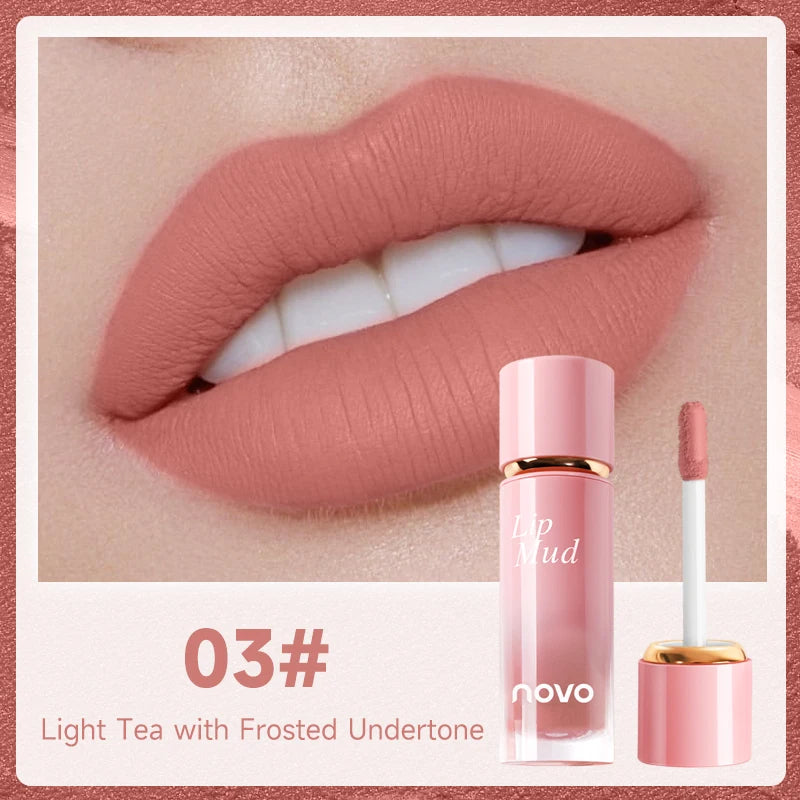 Matte Velvet Liquid Lipstick-Highly Saturated Liquid Lip Mud,Non-Stick Long-Lasting Formula,Soft Mist Not Easy To Fade Lip Gloss Qme 03
