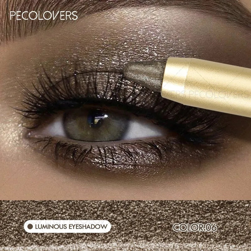 Retractable Eyeshadow Crayon Chunky Glitter Sunset Gold Pigmented Qme 06