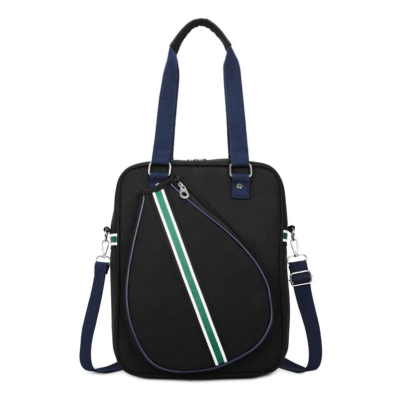 Tennis Bag Large Capacity Korean Version Fashion Shoulder Sports Qme black