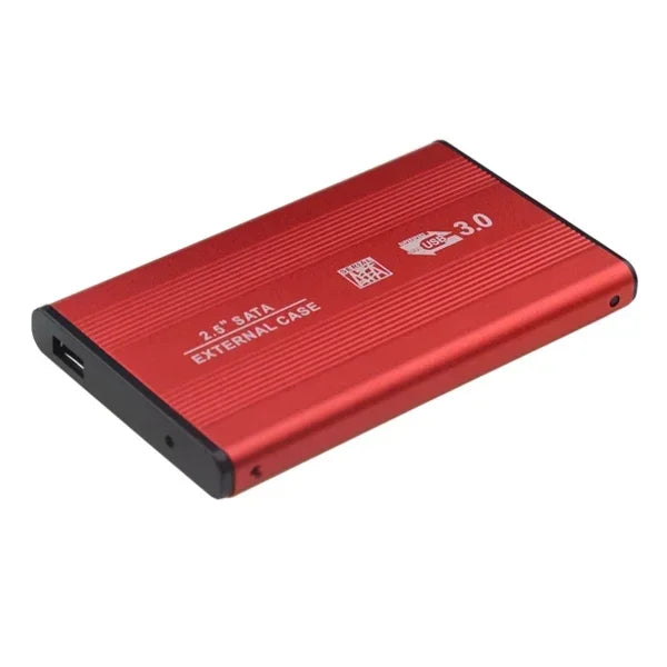 1pcs Aluminum 2.5 Inch SATA III to USB 3.0 5Gbps External HDD Enclosure Hard Drive Case SSD Box Support Hot Plug For Windows Qme 2pcs USB 3.0 Red