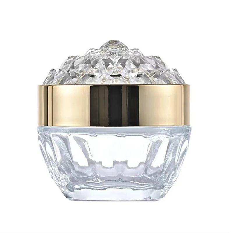 Luxury Glass Face Cream Jar Lid Container Lotion Jars Travel Bottle Qme Gold