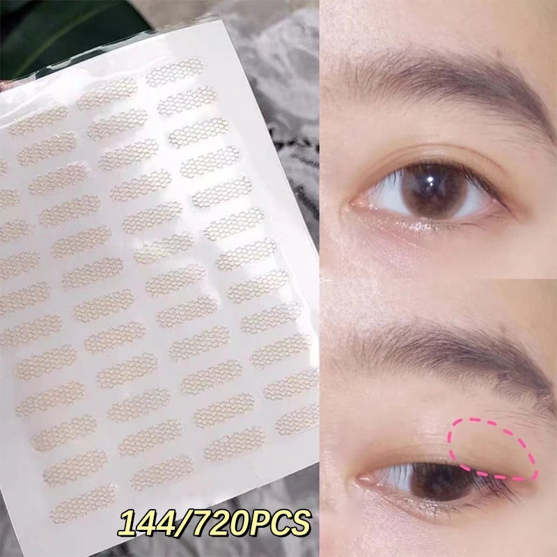 Natural Eye-lift Self-adhesive Mesh-lace Eyelid Tapes Stickers Women Qme