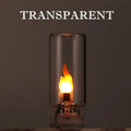 USB Flame Lamp LED Simulated Fire Atmosphere Light 5V Car Interior Qme Transparent