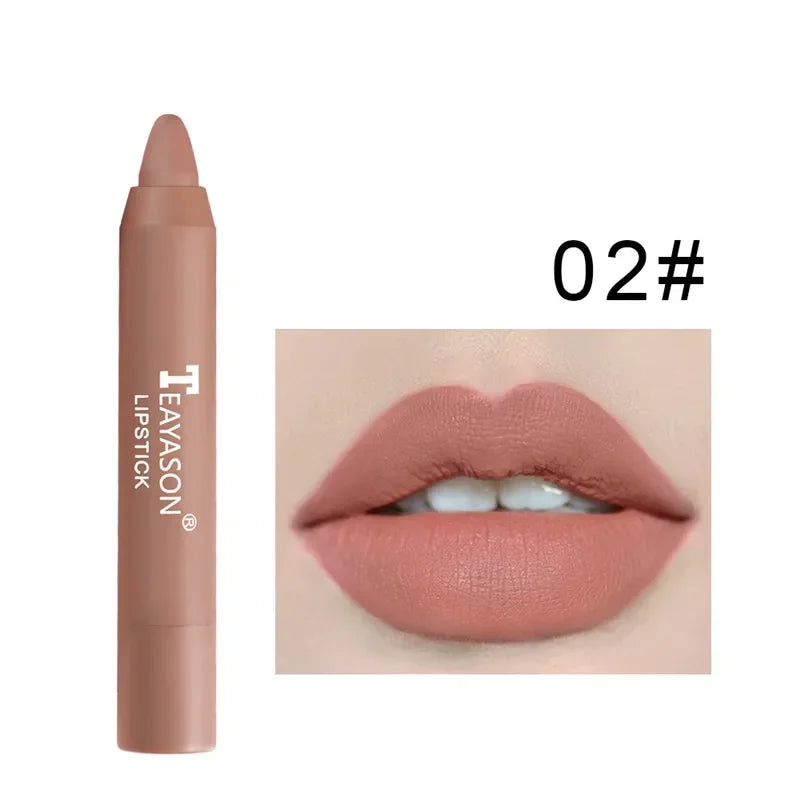 3pcs/set Velvet Matte Lipsticks Set Long Lasting Waterproof Sexy Red Nude Lip Stick Tint Pen Natural Makeup Beauty Cosmetic Qme 02