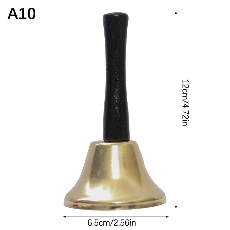 Vintage Metal Service Bell Counter Desk Bell For Restaurant, Hotel, Game Show, Coffee Shop Multifunctional Portable Hand Bell Qme A10