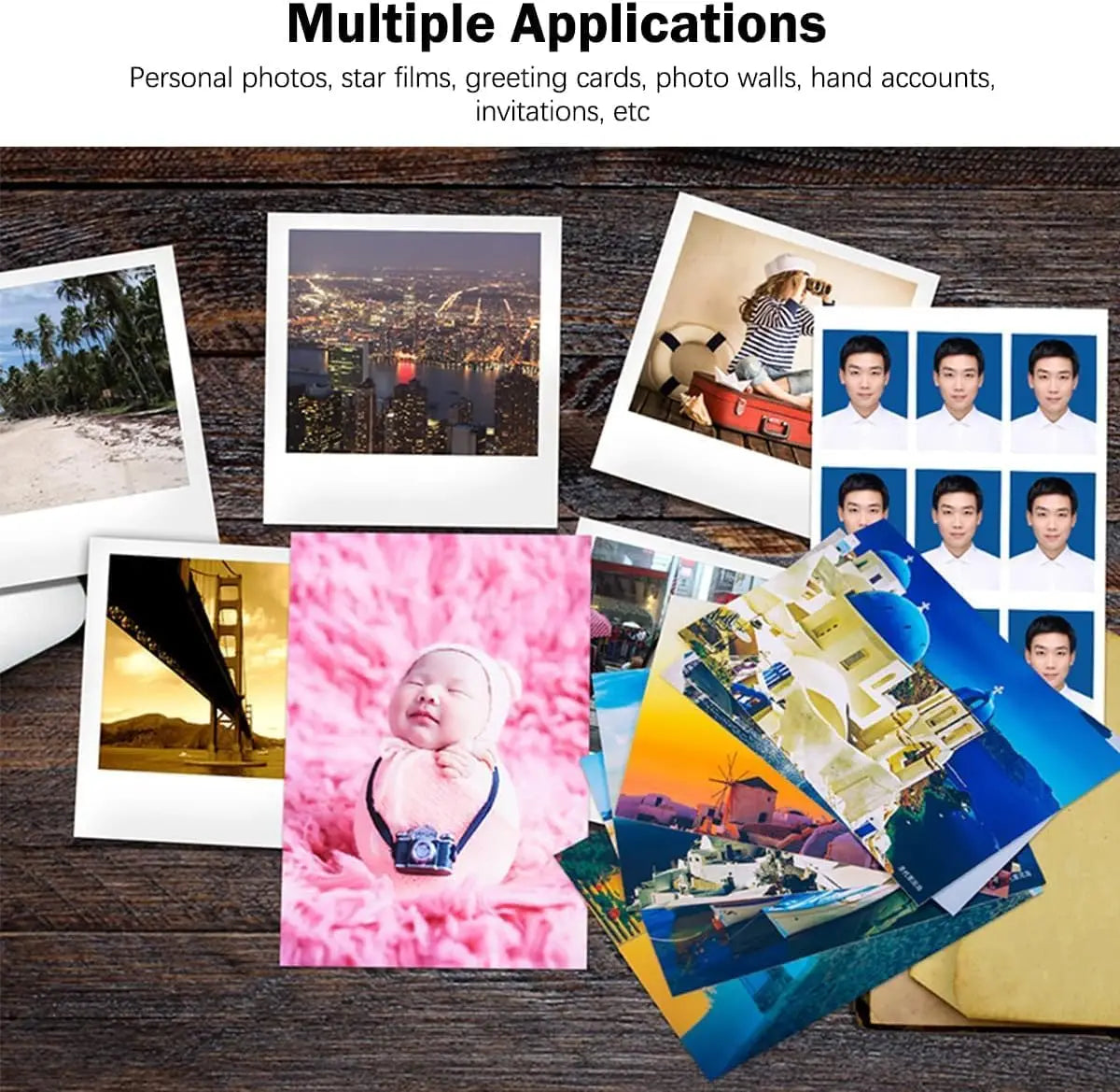 A6(4.13"×5.83")Photo Paper , Waterproof Glossy for Photo Paper,A6 Size 230gsm Waterproof Embossed Card Paper Inkjet Photo Paper Qme