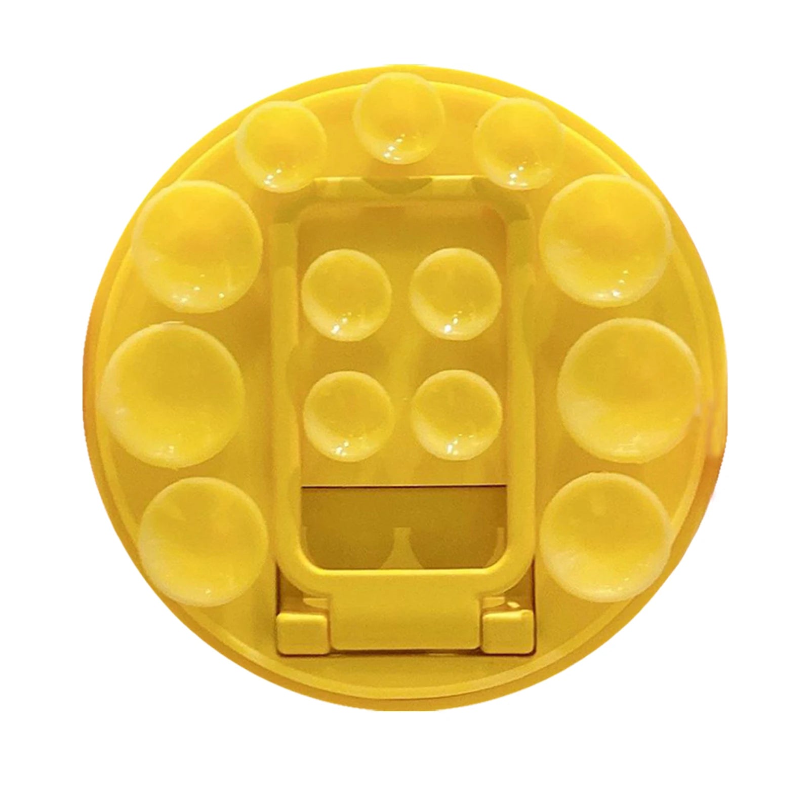 Adhesive Suction Cup Phone Mount Trendy Strong Suction Sticky Phone Grip Accessories Soporte Celular for Selfies and Videos Qme Yellow