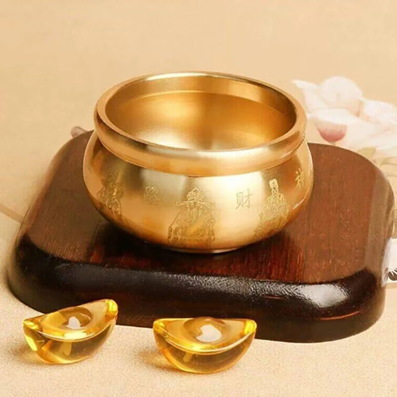 Treasure Bowls Desktop Small Ornament Home Decor Cornucopia Brass Qme
