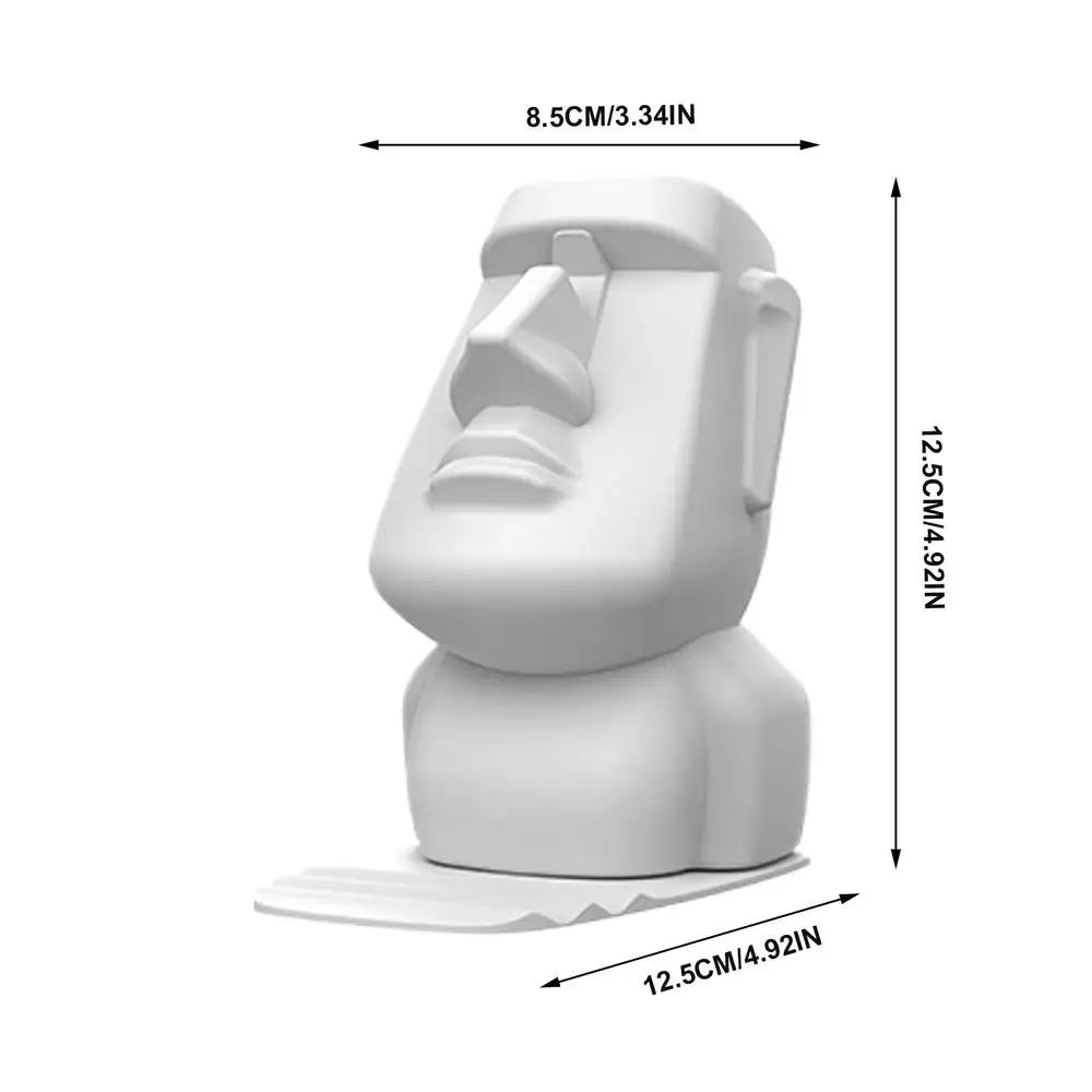 Eyeglasses Face Display Stand Easter Island Head Eyeglass Holder Home Qme White