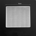 Square Drain Cover Stainless Steel Bathroom Shower Sink Strainer Drain Hair Filter Cover Bathroom Kitchen Sink Drain Protector Qme 15CM