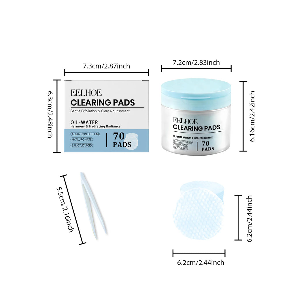 Salicylic Acid Cotton Pads Exfoliating Pore Cleansing Soothing Oil Control Acne Treatment Facial Daily Toner Pads with Tweezers Qme 1 Set