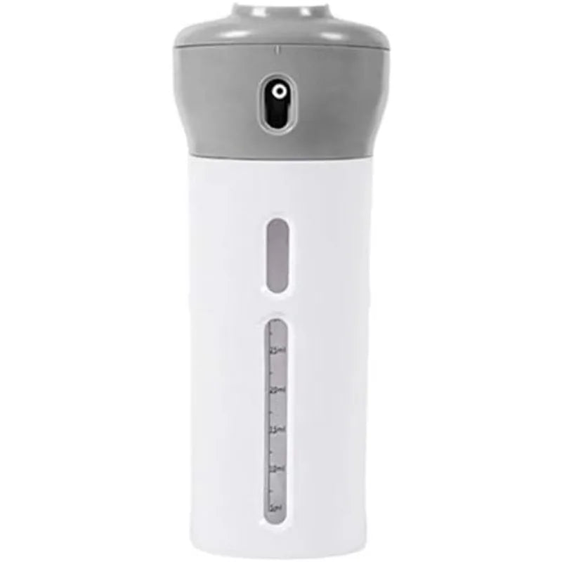 4-in-1 Emulsion Dispenser Bottle Travel Refillable Lotion Container Qme grey