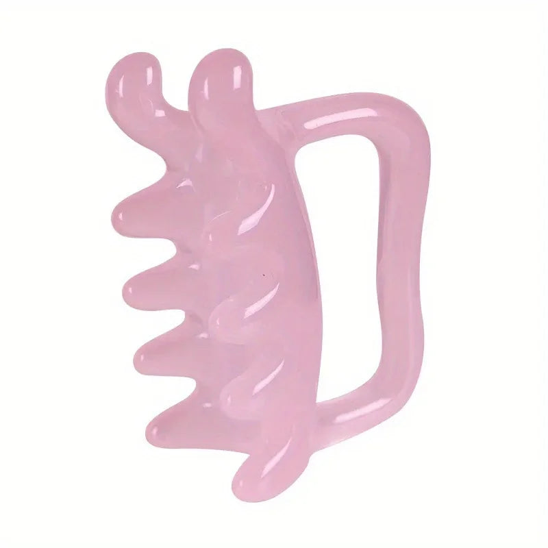 Pink Resin Massage ToolEasing Muscle Tension And Promoting Lymatic Flow, Suitable for The Neck, Shoulders, Back, Waist, And Legs Qme Pink