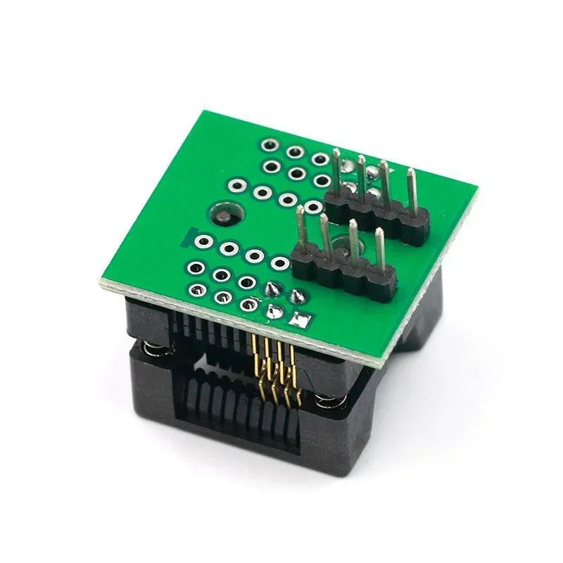 5pcs SOIC8 SOP8 to DIP8 Wide-body Seat Wide 150/200mil Programmer Adapter Socket Blue SA602 IC Test Conversion Burner Qme