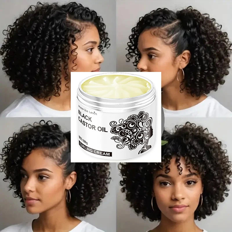 Curly Hair Elasticity Cream, Neutral Hair Gel, Moisturizing Curly Hair Formula, Nourishes and Moisturizes Hair, Provides Elasticity and a Fluffy Feel, 1 Bottle Qme