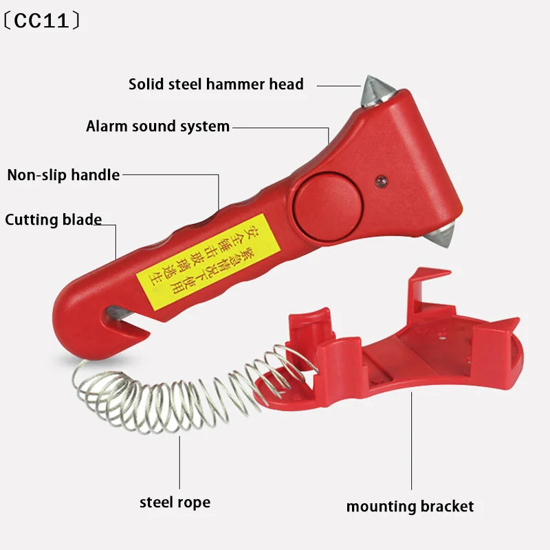 Vehicle Mounted Safety Hammer Rescue Window Breaking Escape Fire Qme