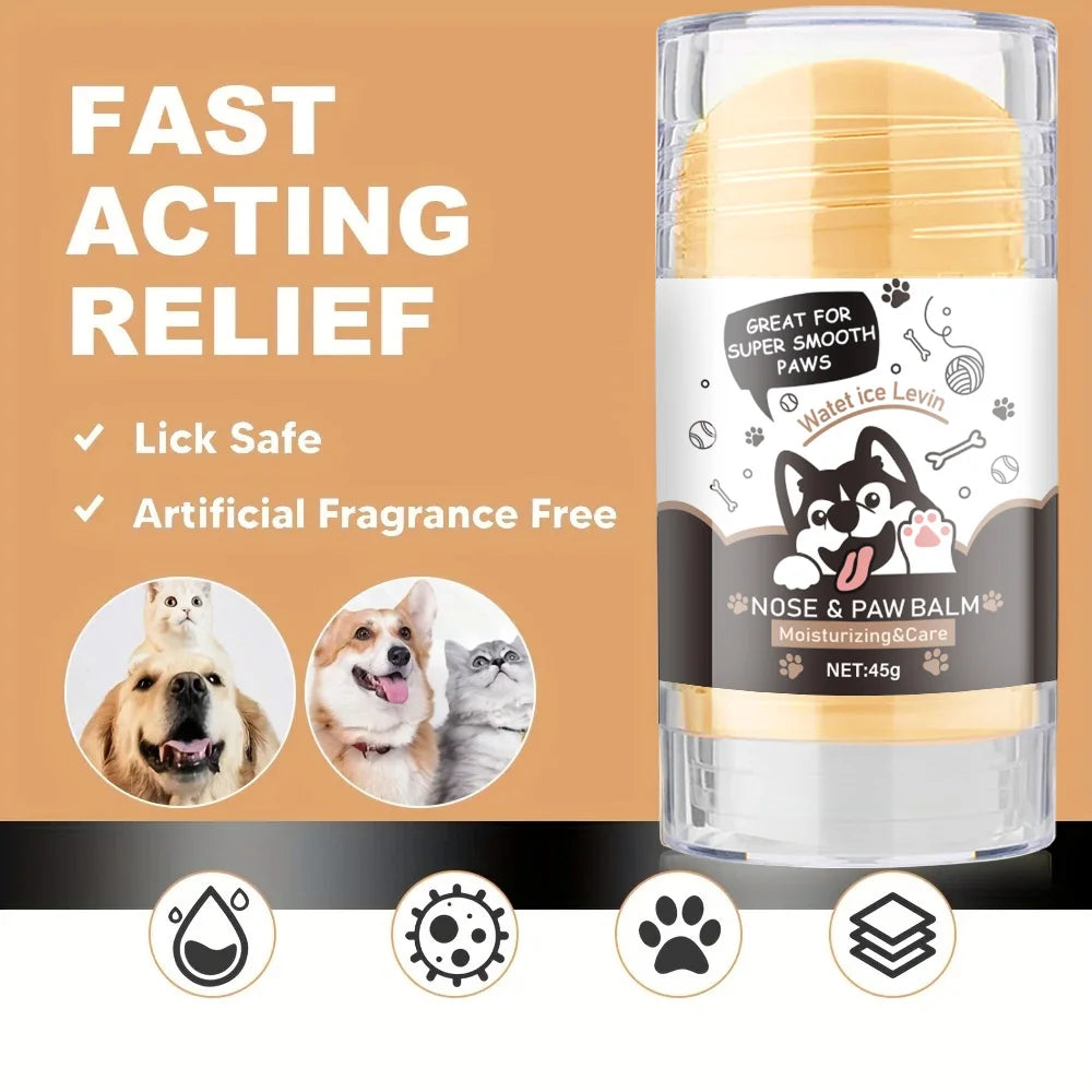 Dog Paw Balm - Lick Safe Snout Soother - Moisturizes, Soothes, and Nourishes Irritated Paw Pads and Nose - Prevents Cracks and Wounds - Dog Paw Balm Contains Wax, Oil, Butter, and Extracts Qme