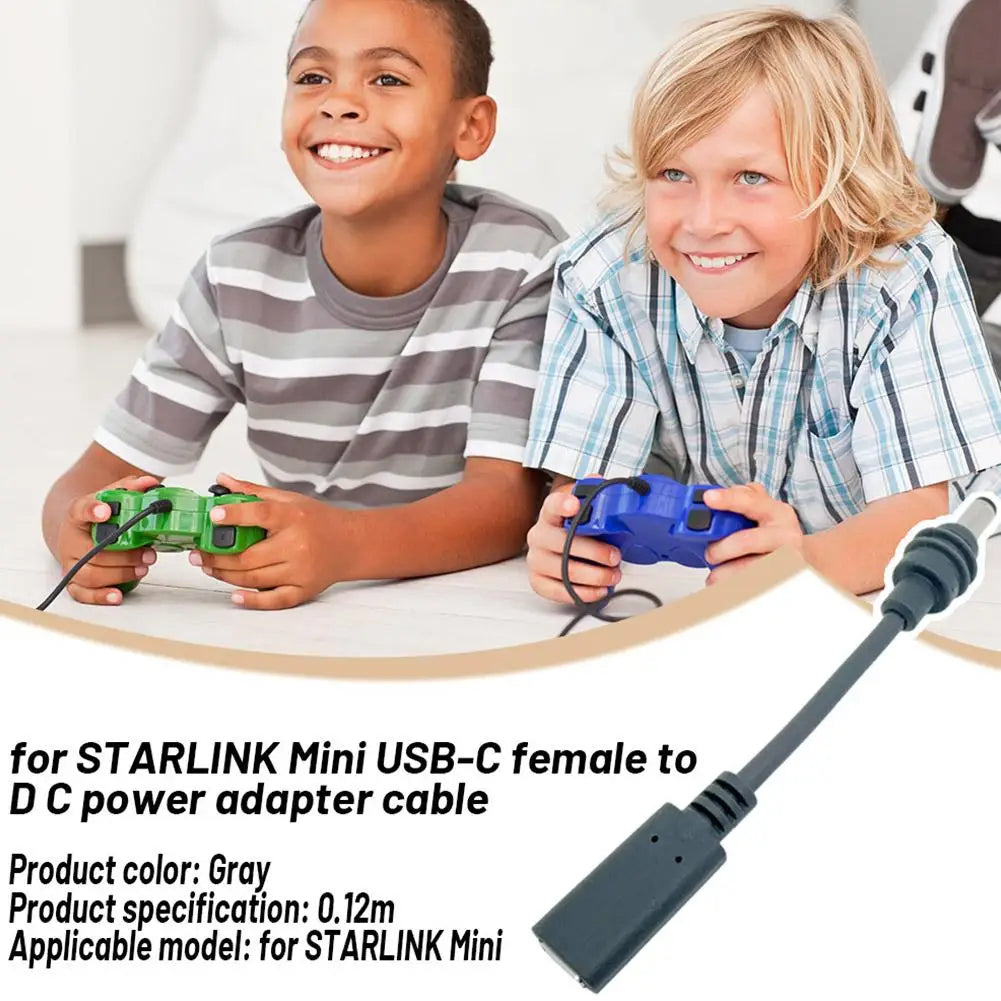 For STARLINK Mini USB-C Female To D C Power Adapter Cable High Quality Cable D C Plug Weatherproof Outdoor Use Qme
