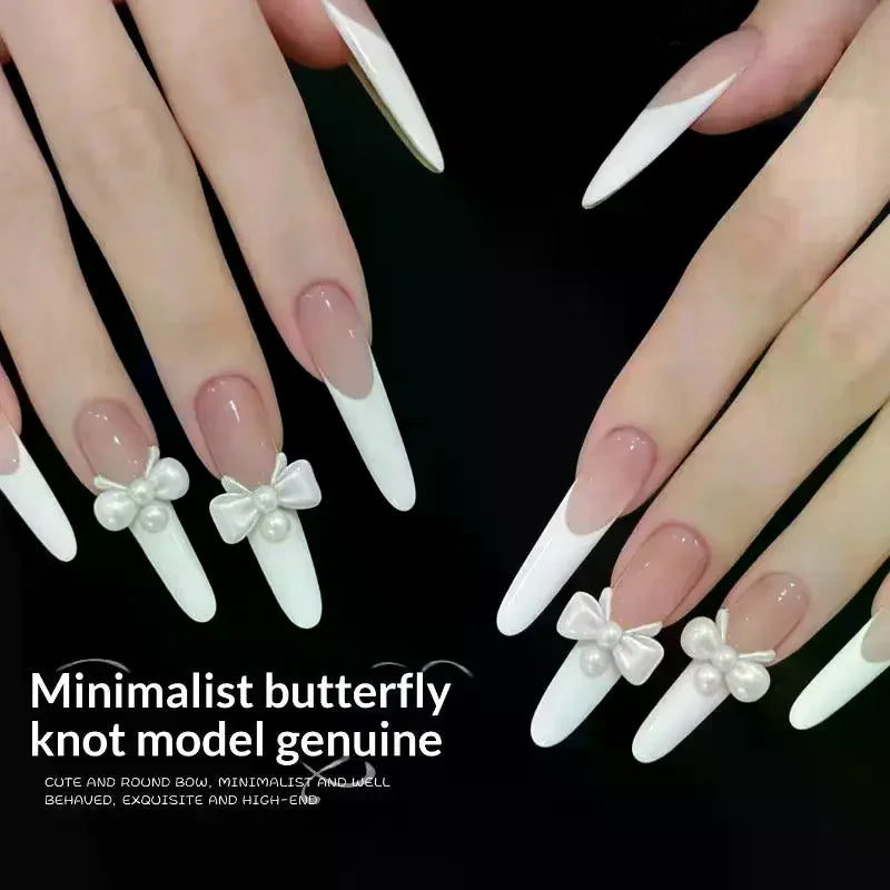 Nail Art Mold 3D Bow Silicone Flexible DIY Stamp Reusable Decoration Qme
