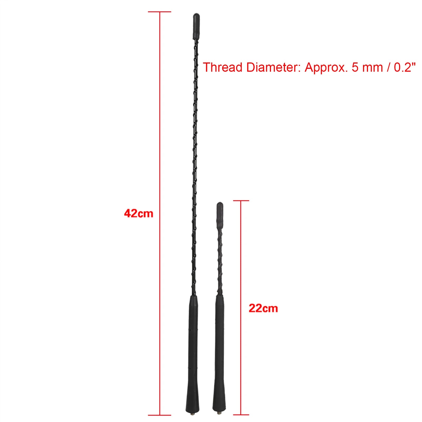 Aerial Antenna Screw on Antenna Roof Reception Antenna Car Auto Roof Mast Stereo Radio FM AM Amplified Booster Antenna Qme