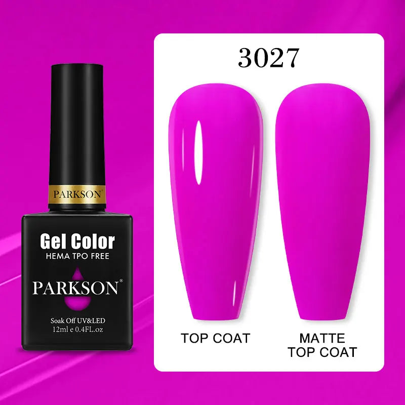 Parkson Colorful Nail Gel Polish Lacquer Soak Off UV LED Long Lasting