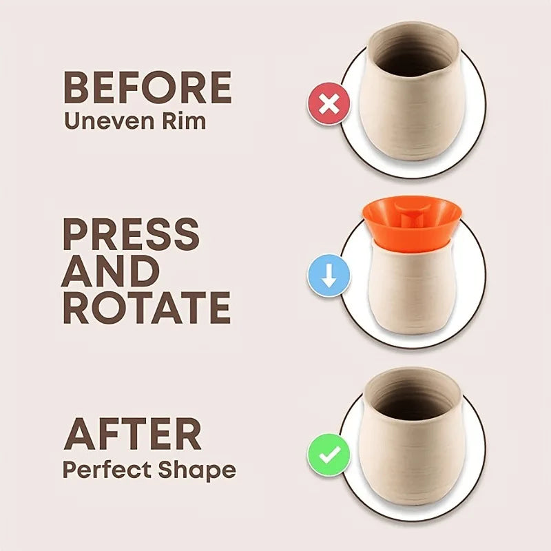 Professional Ceramic Edge Shaper Smooth Round Pottery Rim Tool Qme