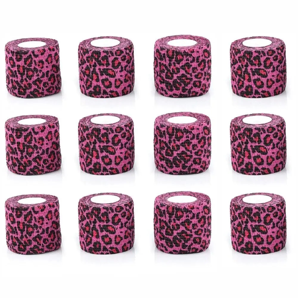 Tape Tattoo Handle Bandage Anti-slip Athletic Nonwoven Waterproof Disposable Self-adhesive Elastic Bandage Grip Cover Wrap Qme 12PCS