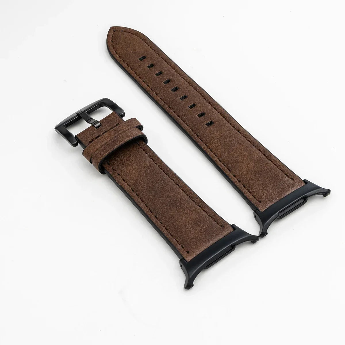 Leather Band for Samsung Galaxy Watch 7 Ultra 47mm No Gaps Strap SmartWatch Bracelet for Galaxy Watch 7Ultra Wristband Correa Qme Brown Black Galaxy Watch 7 Ultra
