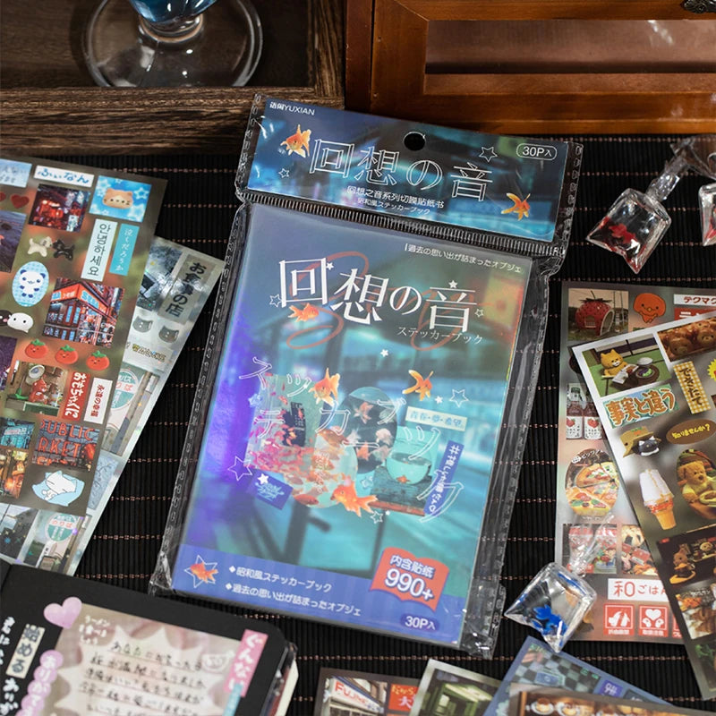 20pcs/bag Foggy Town Miniature Scenery Large-Size Sticker Book 6 Varieties for Endless Fun DIY 3D Scenes Kill Time with Brain-Te Qme