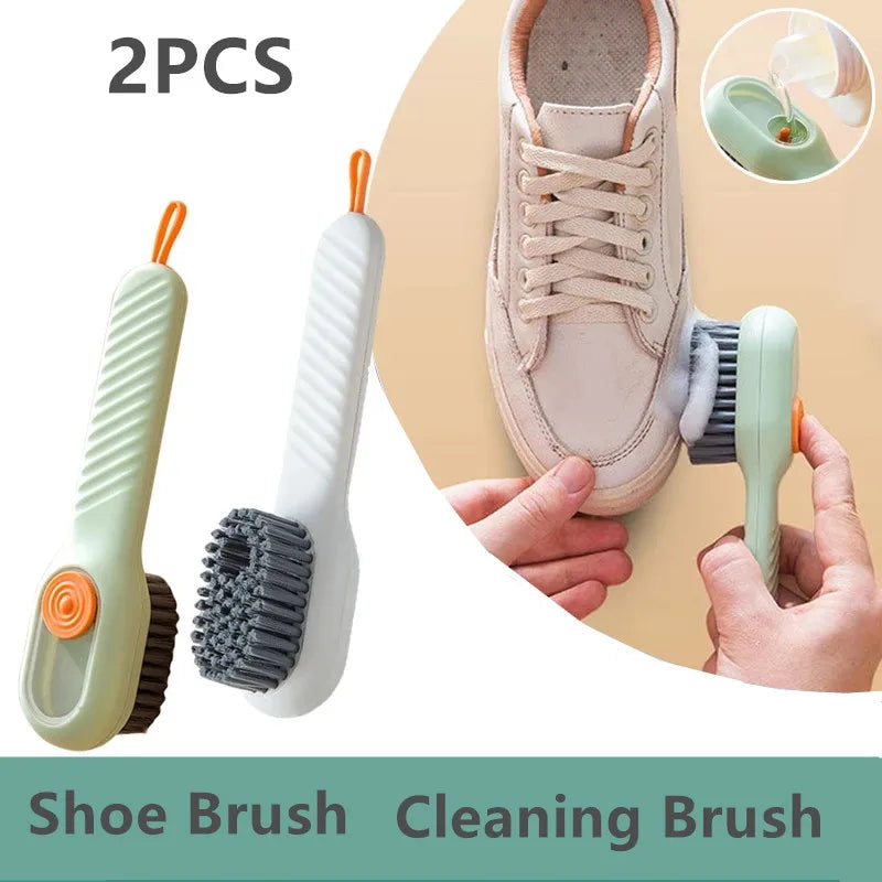 Household Soft Bristled Liquid Shoe Brush Special for Shoe Washing Long Handle Shoe Brush Clothing Brush Deep Cleaning Tools Qme