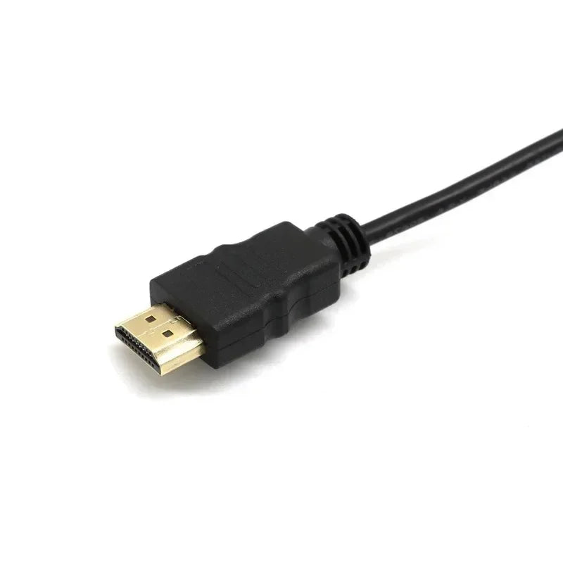 1/1.5/1.8M HDMI-compatible Cable To VGA 1080P HD with Audio Adapter Cable VGA Cable Dropshipping Plug Non-slip Desig Anti-wear Qme