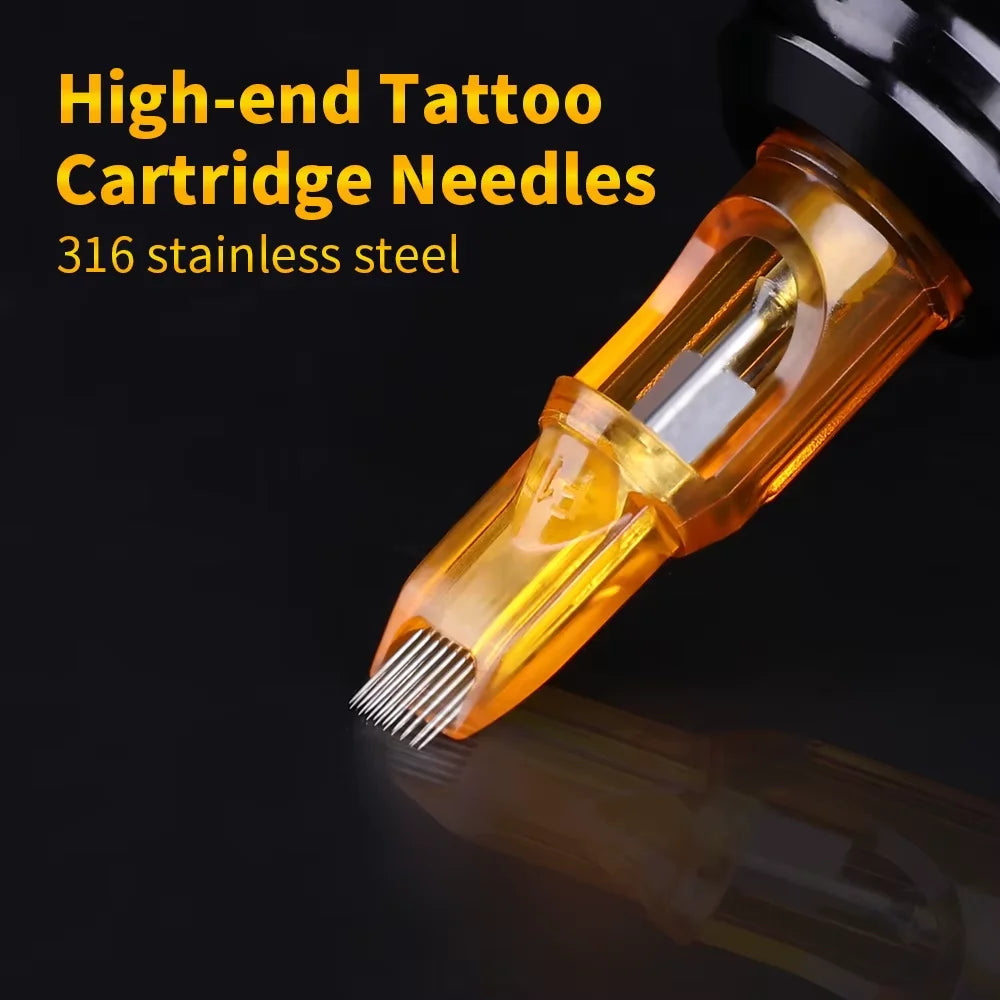Lot Of 5PCS Grey/Gold Tattoo Needle Cartridge RL/RS/RM/M1 For PMU Tattoo Artist Supply Qme