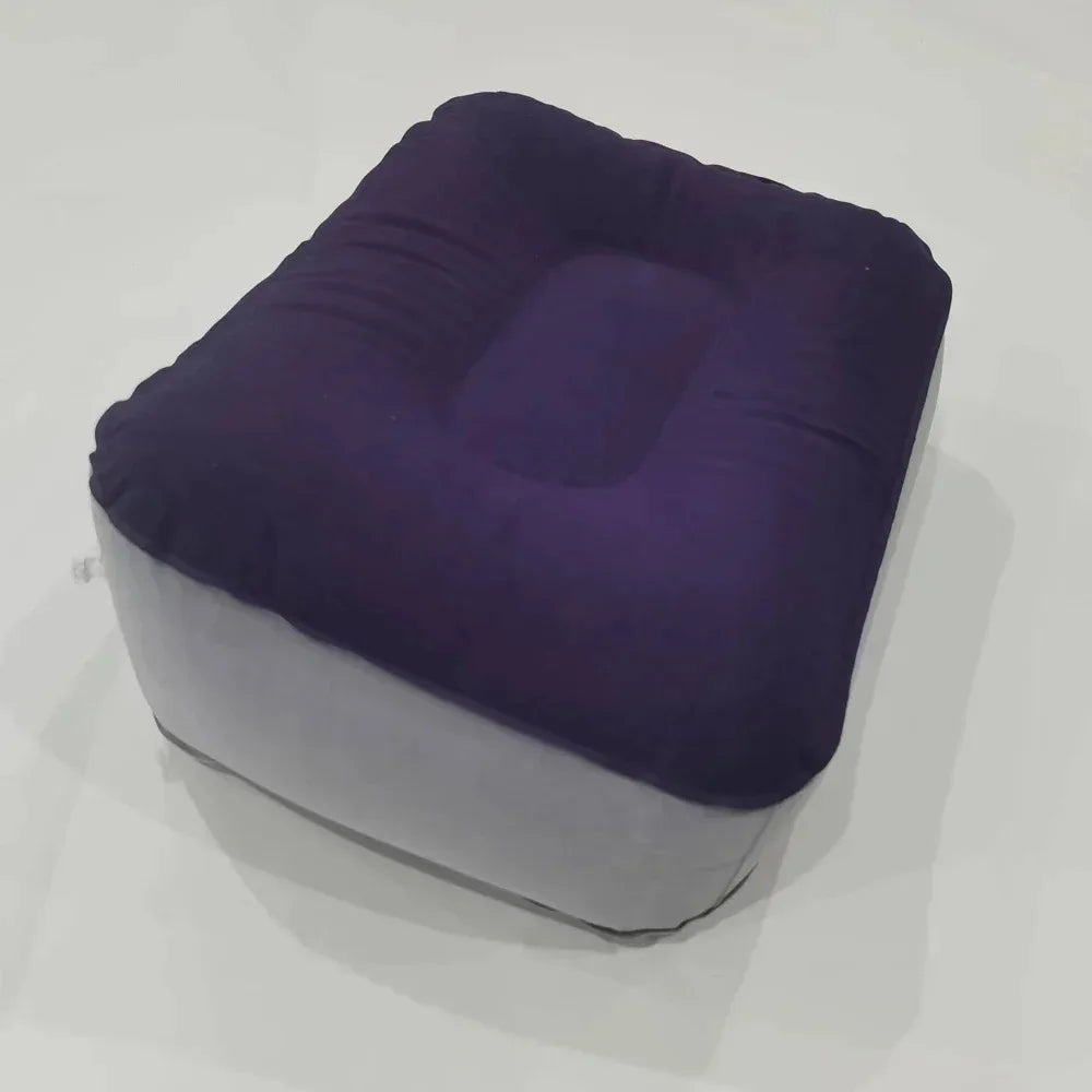 Inflatable Footrest Pillow PVC Foot Rest Air Pillow Cushion For Travel Office Home Leg Up Relaxing Feet Tools Under Desk Qme