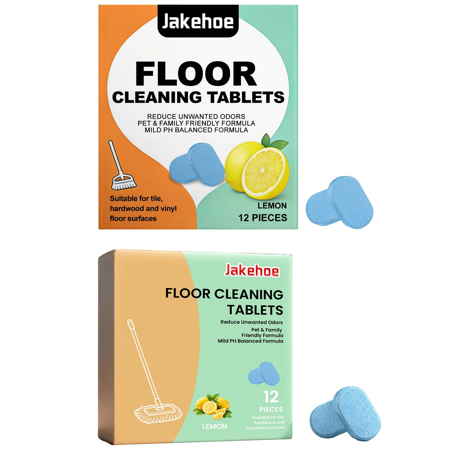 Floor Cleaning Tablet Removing Floor Stains Eliminate Odors Polishing Restore Shine Freshing Lemon Fragrant Daily Floor Cleaner Qme BUY 1 GET 1 FREE
