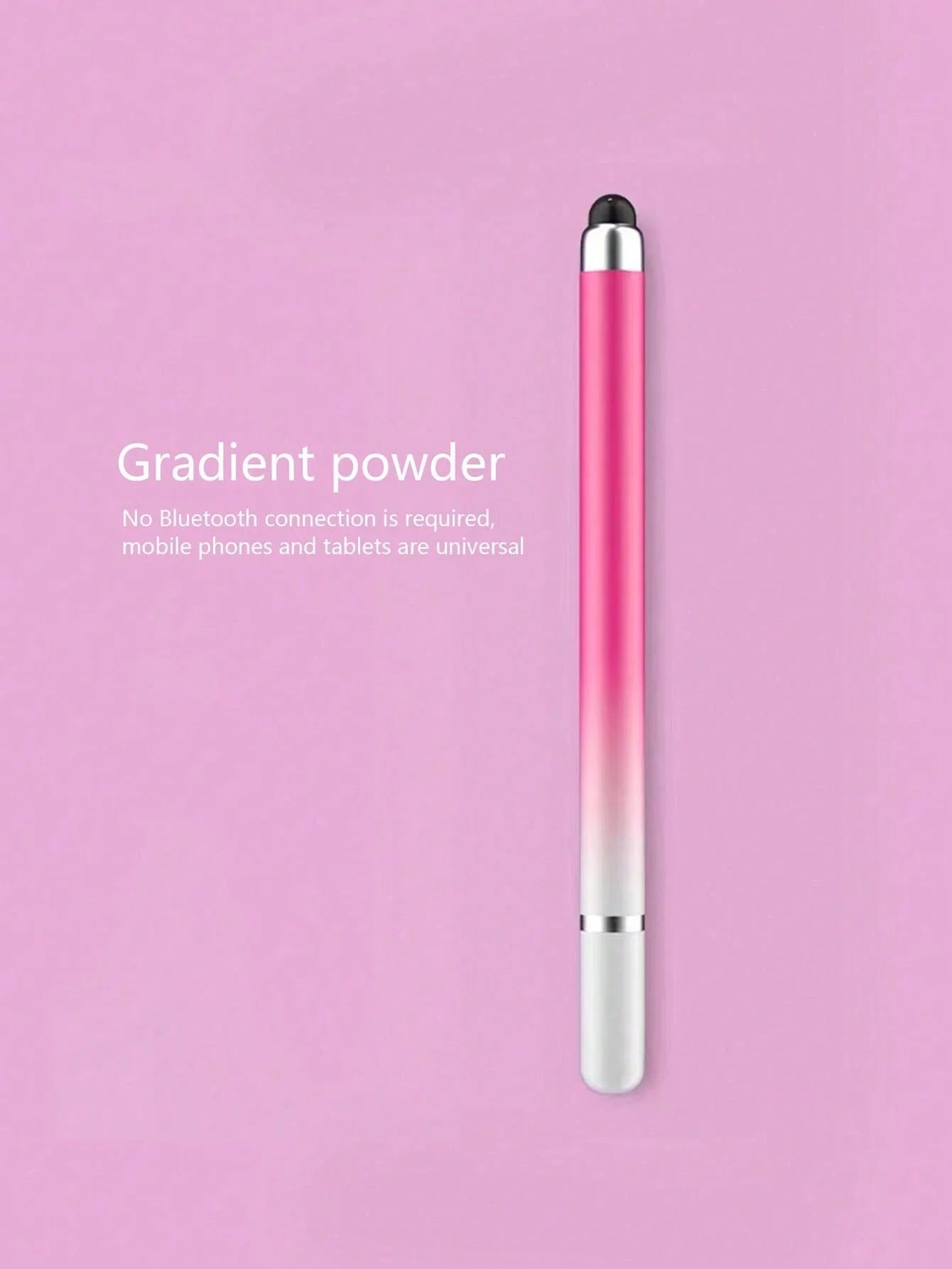 1 Macaron Gradient Dual-tip Touch Stylus High-precision Pen Mobile Qme Pink