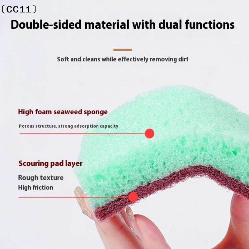 Kitchen Stain Removal Sponge Clean Cotton Dishwashing Wipes Bathroom Qme