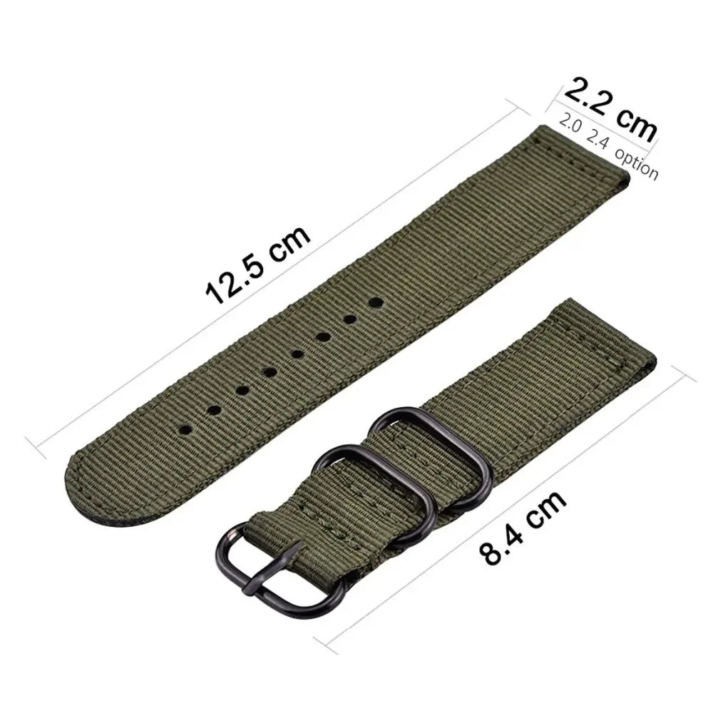 18mm 20mm 22mm 24mm Nylon Fabric Watch Bands Sport Strap For Samsung Galaxy Watch 3 Band Bands Amazfit GTR GTS Huawei GT2 Qme