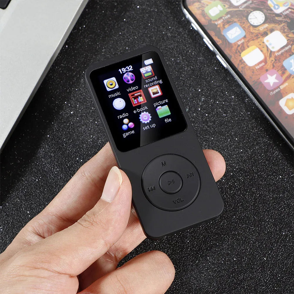 MP3 MP4 Player Music Player 1.8in Color Screen Bluetooth-Compatible5.0 Music Stereo Player with E-book/FM Radio/Recording Qme